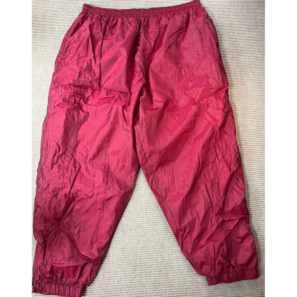 Vintage Just For Women Magenta Pink Nylon Windbreaker Track Pants Plus Size 3X